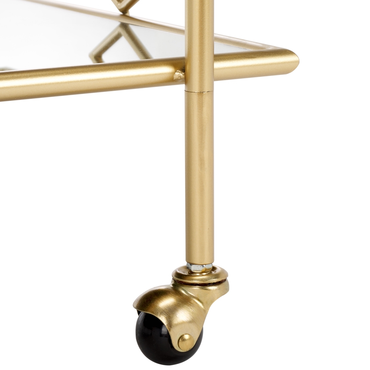 Elspeth 2 Tier Bar Cart - Gold / Mirror - Safavieh - Image 4