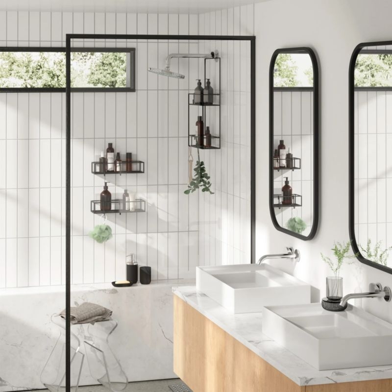 Umbra Cubiko Black Hanging Shower Bins - Image 2