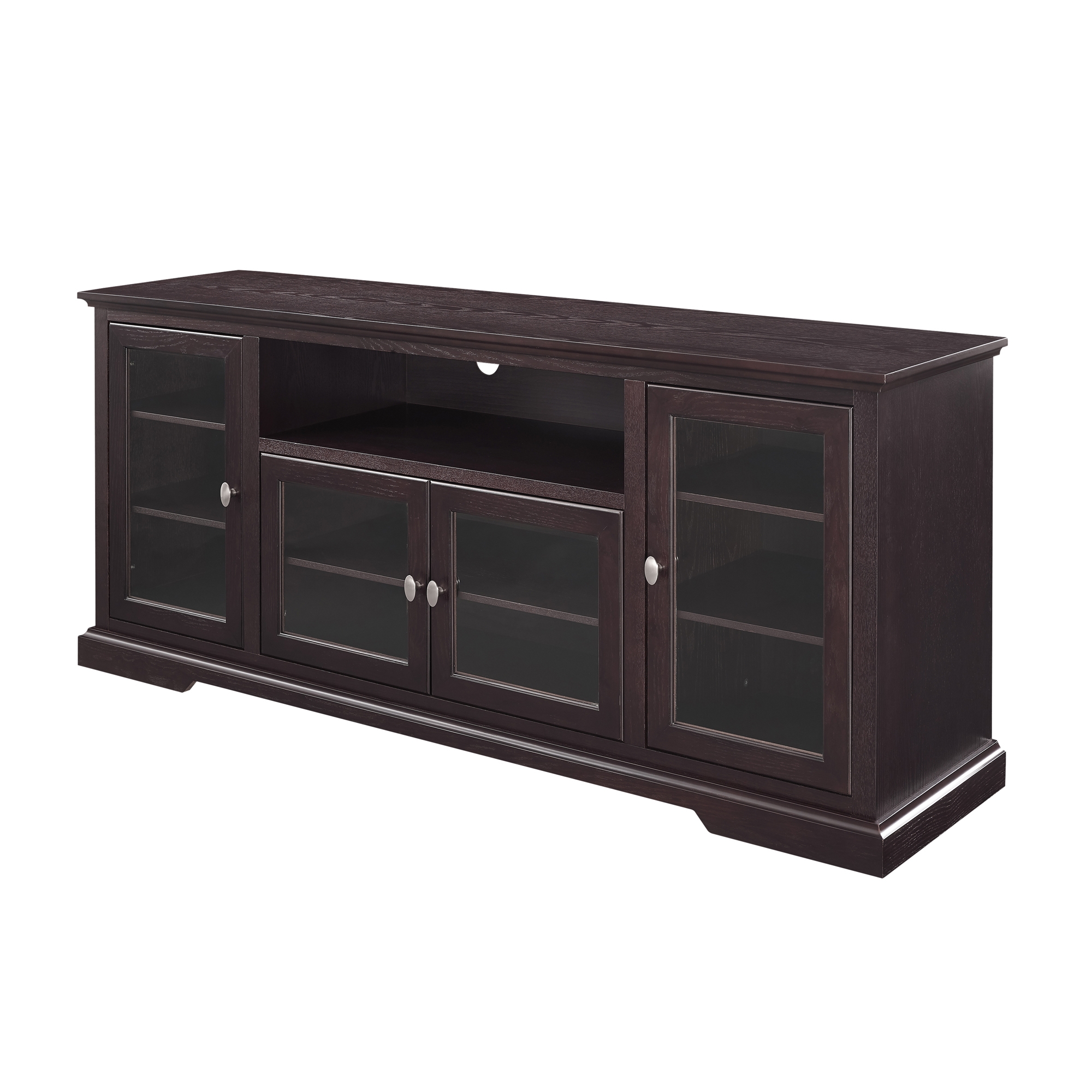 70" Traditional Wood TV Stand - Espresso - Image 2