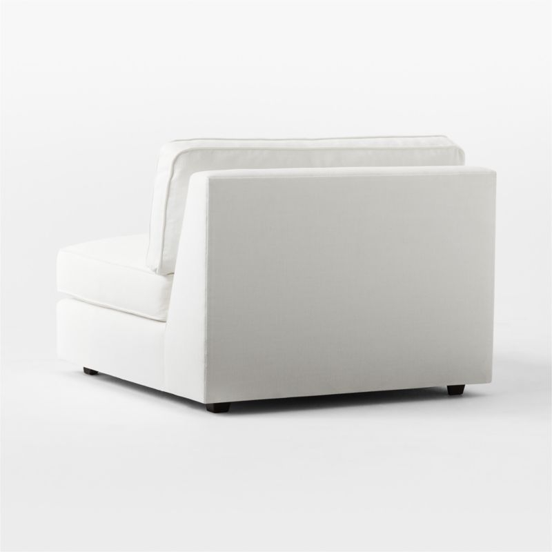 Malea White Performance Fabric Armless Chair - Image 4