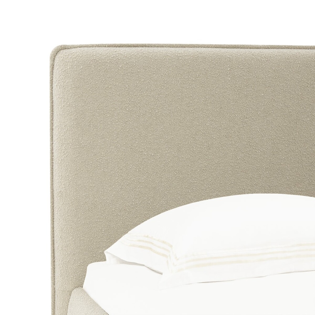Callahan Boucle Bed - Oatmeal / Walnut - Image 2
