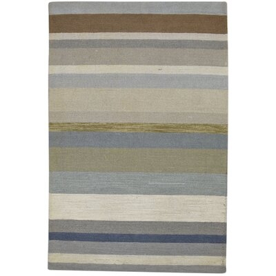 One-of-a-Kind Hand-Knotted 5' x 8' Wool Area Rug in Blue/Gray - Image 0
