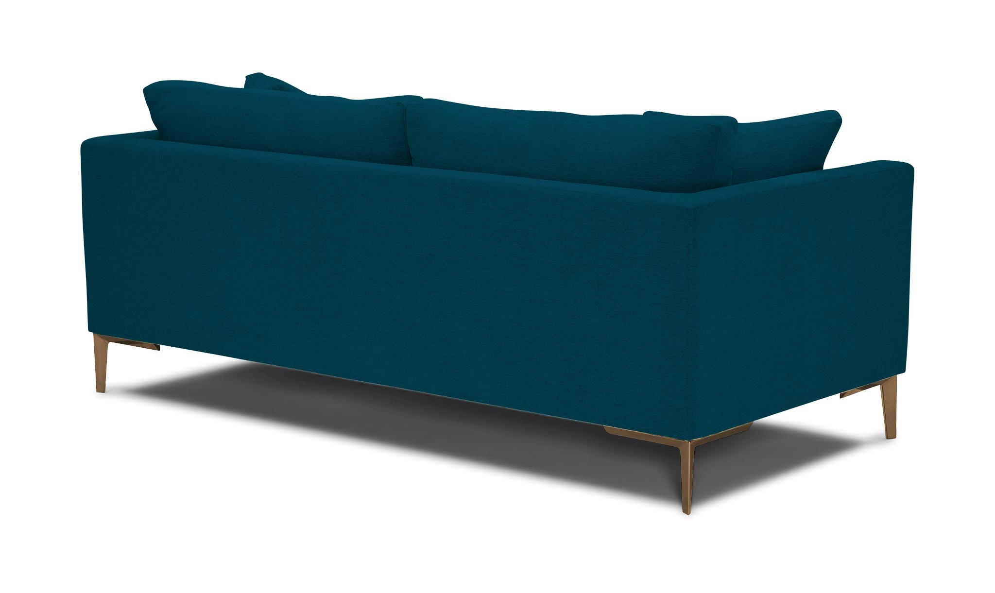 Blue Ainsley Mid Century Modern Sofa - Key Largo Zenith Teal - Image 3