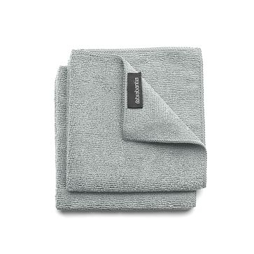 Microfiber Dish Cloths, Mid Gray, Set of 2 - Image 0