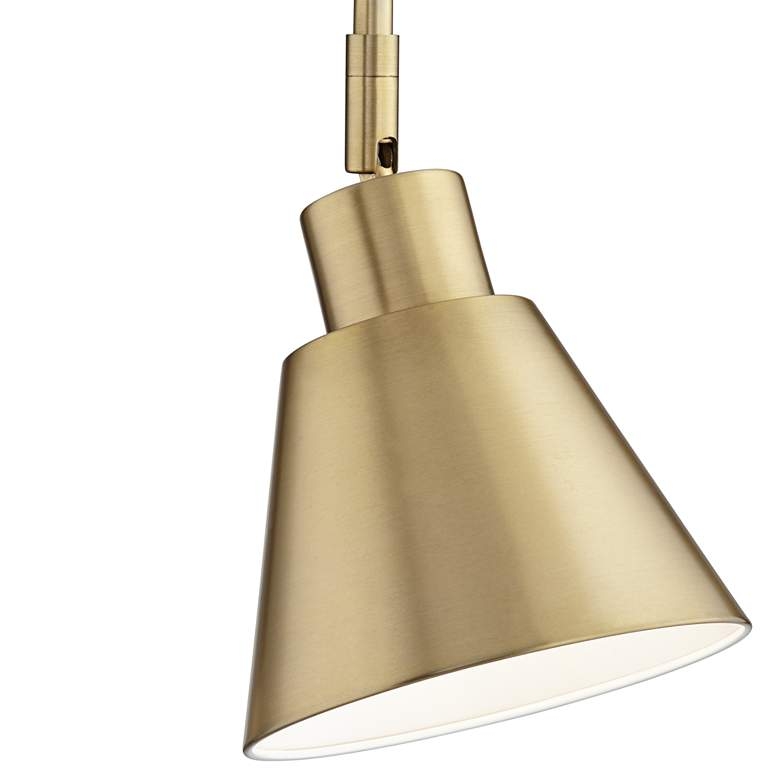 360 Lighting Marybel Brass Adjustable Downlight Swing Arm Plug-In Wall Lamp - Image 2
