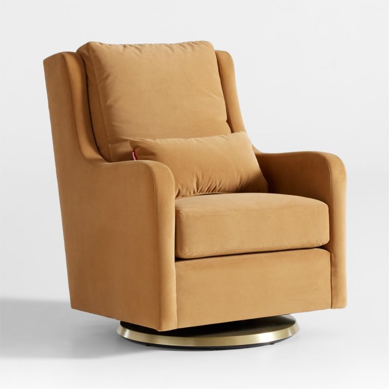 Milo Tan Nursery Swivel Glider Chair - Image 1