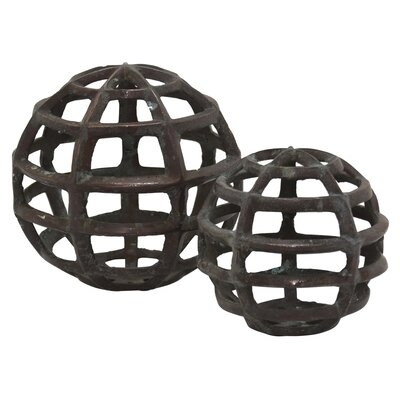 2 Piece Orb Sphere in Metal Set - Image 0
