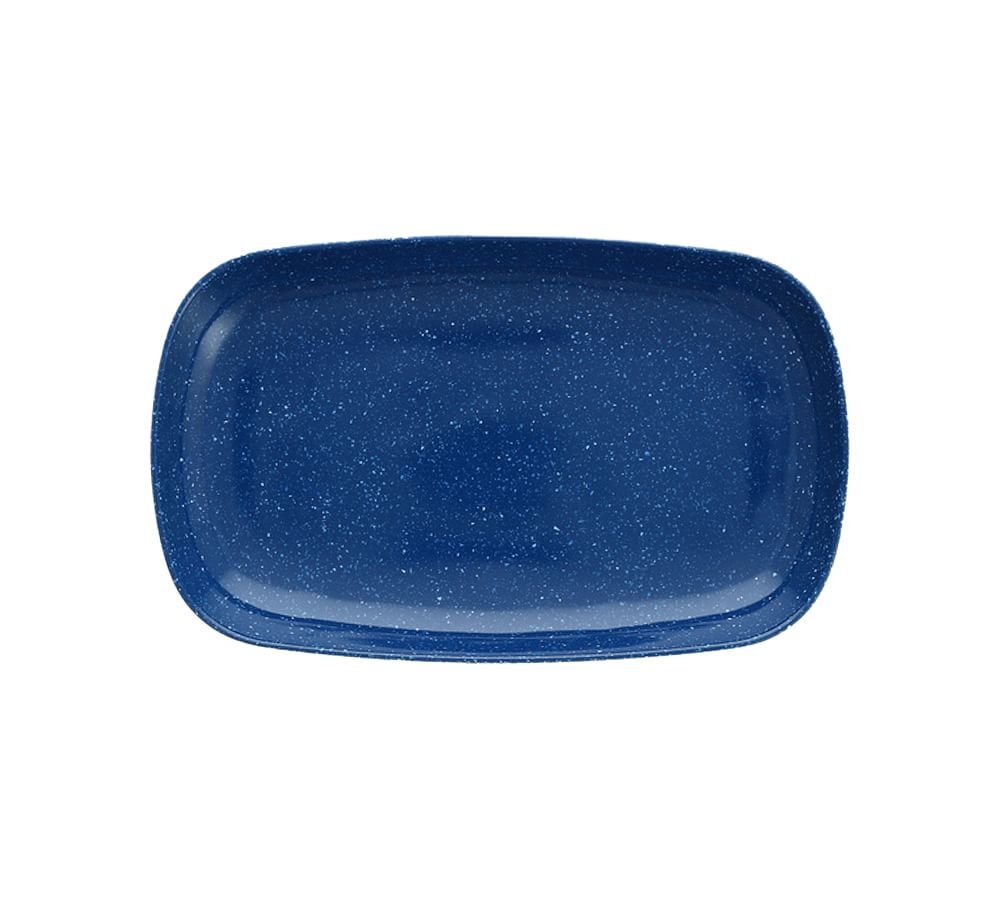 Fortessa Camp Melamine Coupe Platter, 11"L X 7"W , Blue - Image 0