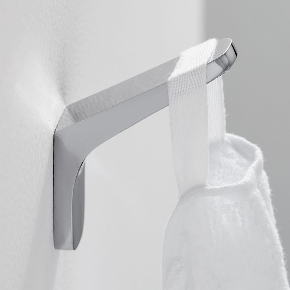 Mid-Century Contour Bathroom Hardware, Chrome, Towel Hook - Image 0