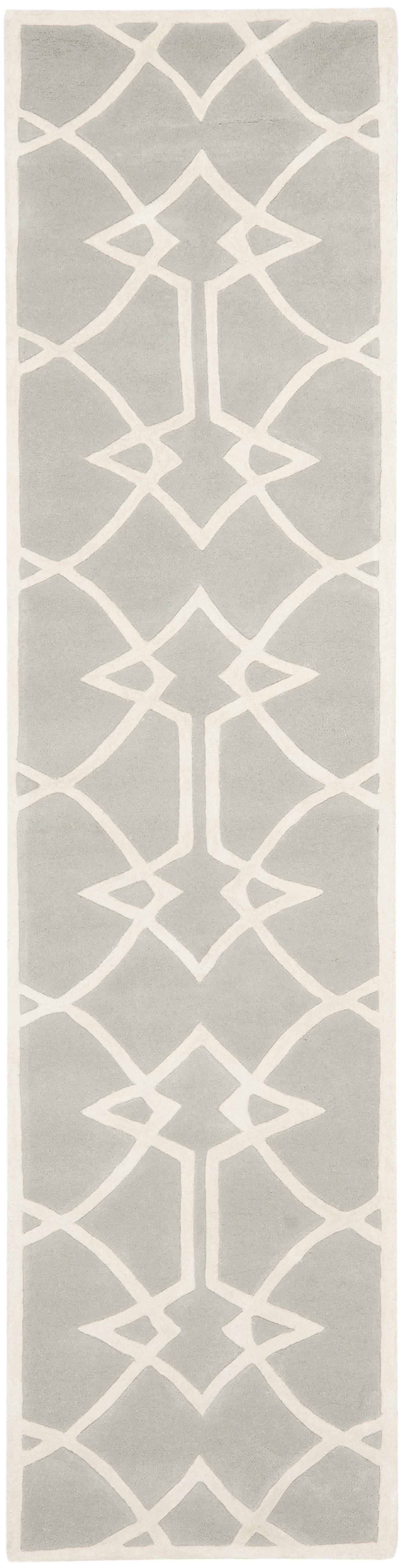Arlo Home Hand Tufted Area Rug, CPR343A, Grey/Ivory,  2' 3" X 9' - Image 0