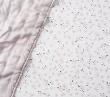 Organic Tiny Meredith Floral Fitted Crib Sheet, Crib Fitted, Lavender - Image 2