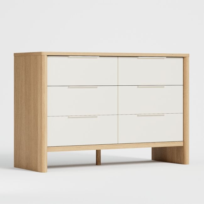 Redondo Two-Tone Wood Wide 6-Drawer Kids Dresser - Image 0