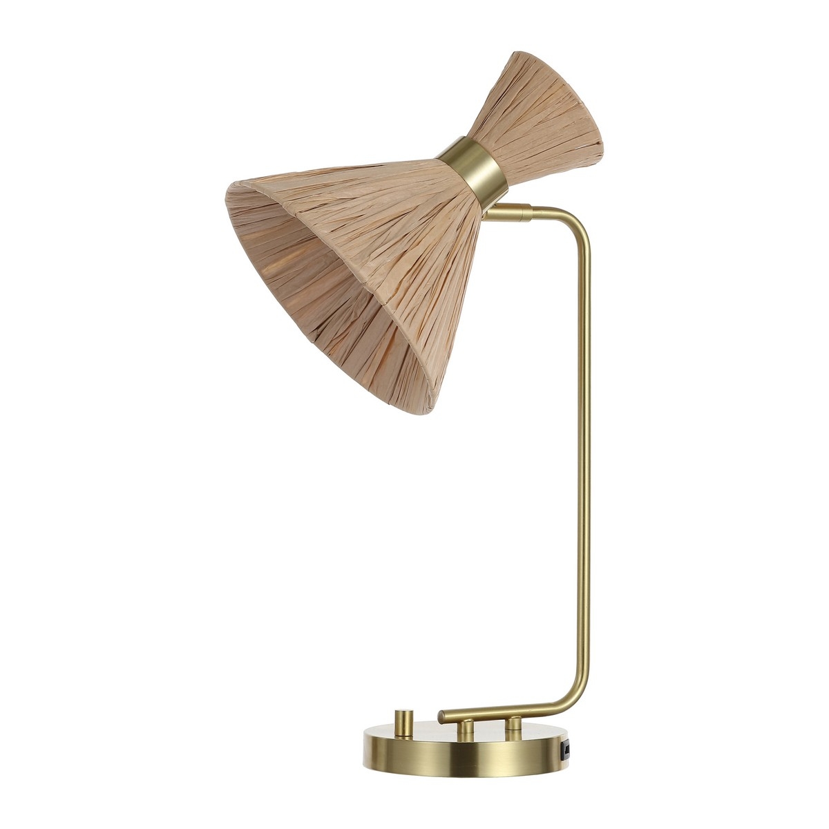 Sohma 22.75" Tbl W/Usb Port - Brass/Natural - Image 0