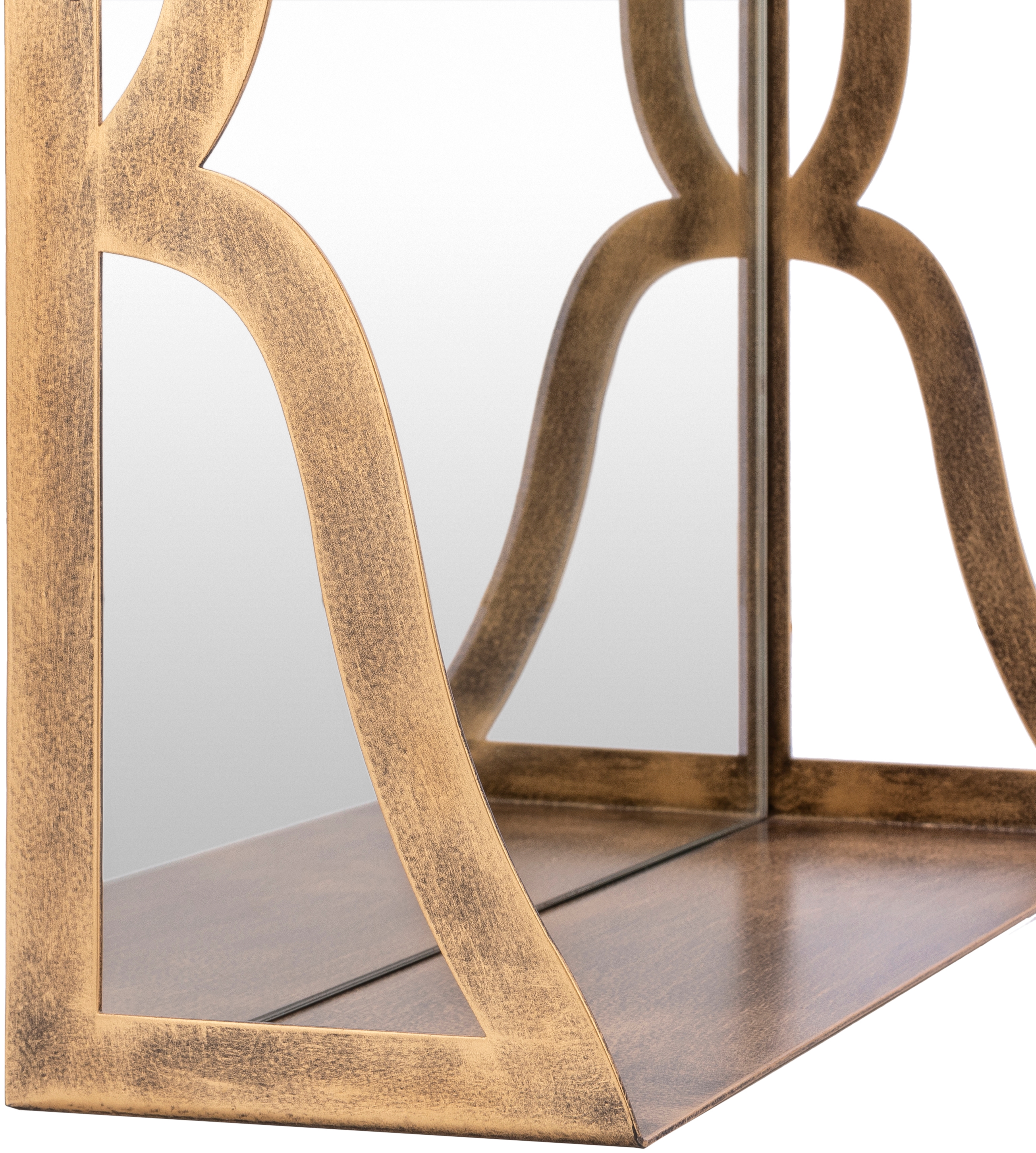 Cabriole Gold 30"H x 14"W x 5"D, 18"H x 7"W x 5"D Accent Mirror - Image 1