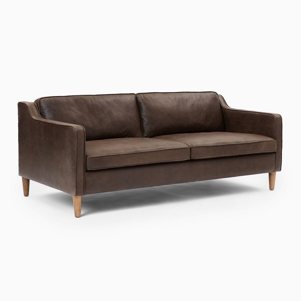 Hamilton 70" Sofa, Charme Leather, Mocha, Almond - Image 0