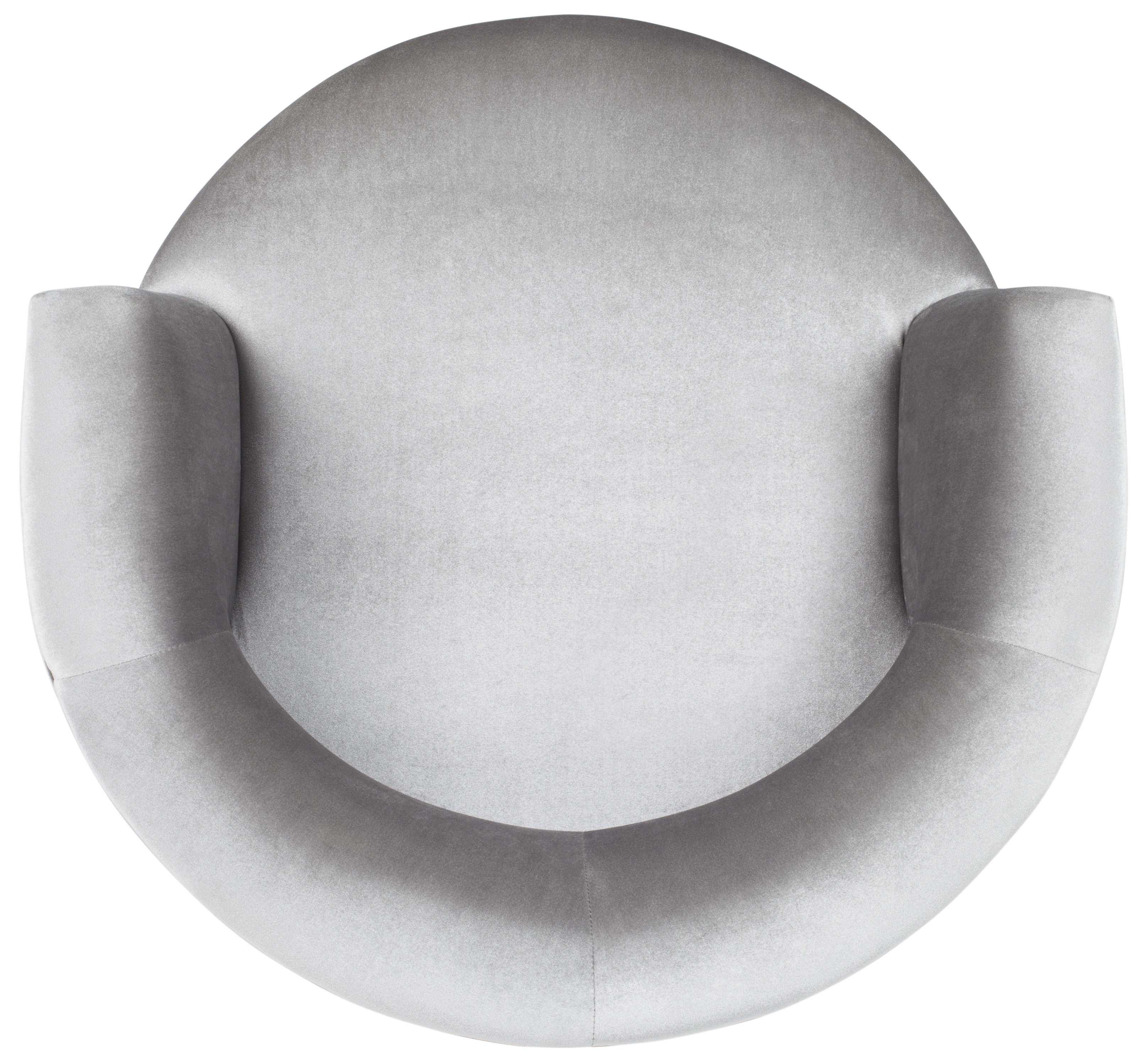 Manet Velvet Retro Mid Century Accent Chair - Light Grey - Arlo Home - Image 1