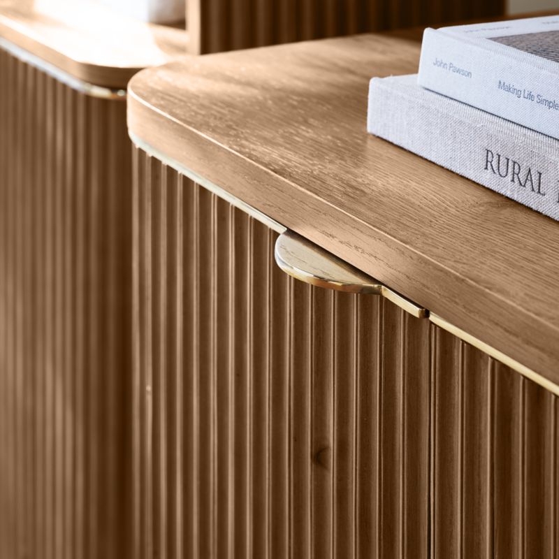 Davison 60" Fluted Oak Media Console - Image 1