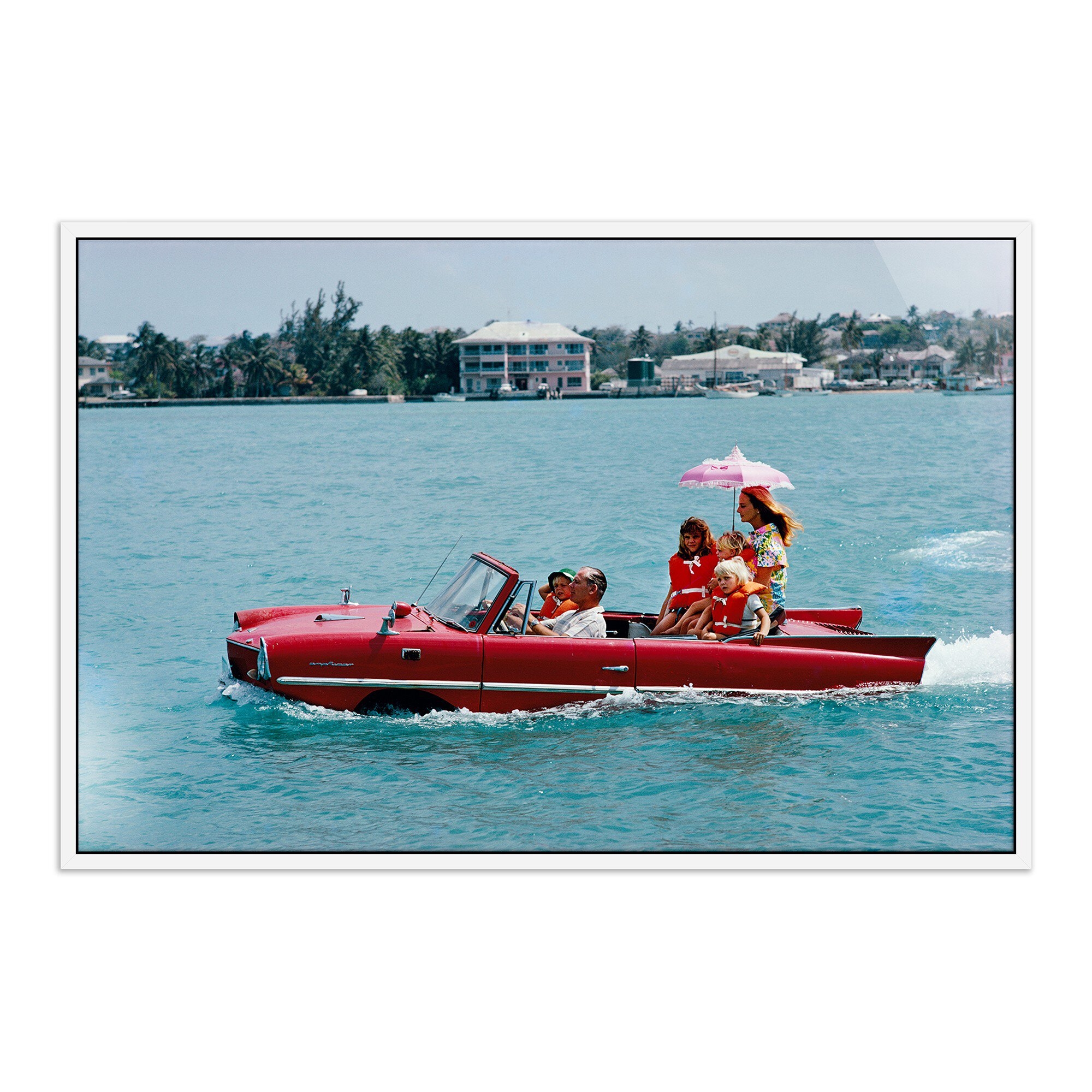 Sea Drive by Slim Aarons - White Maple Floater - Image 0