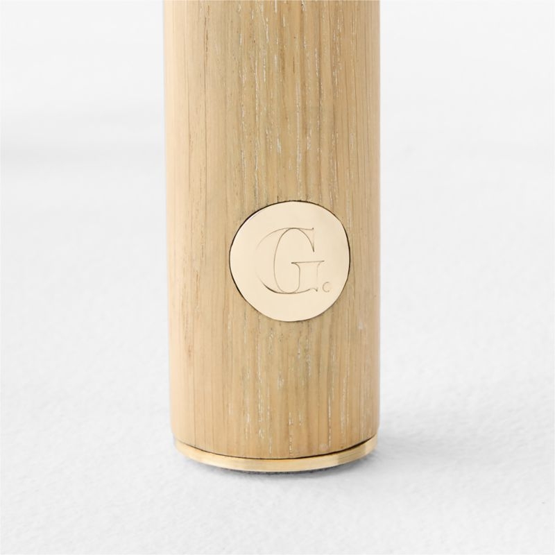 Perle Shearling and Oak Wood Dining Chair by goop - Image 5