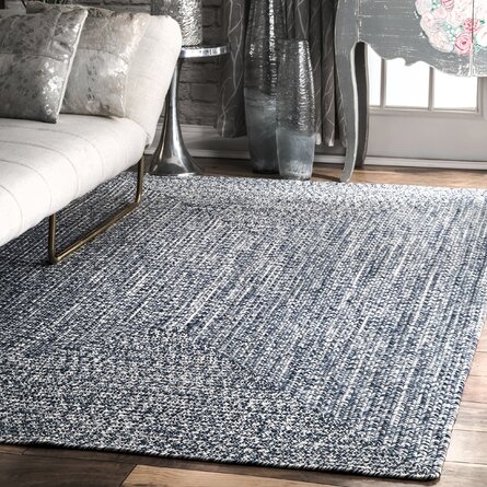 Killebrew Hand Braided Blue Indoor/Outdoor Area Rug, 6' x 9' - Image 5