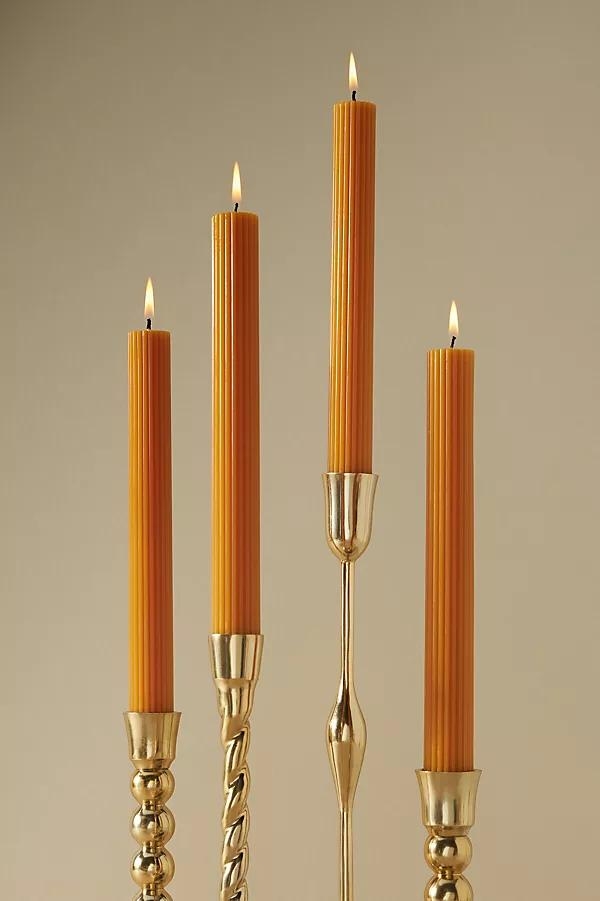 Fluted Taper Candles, Set of 4 - Image 0