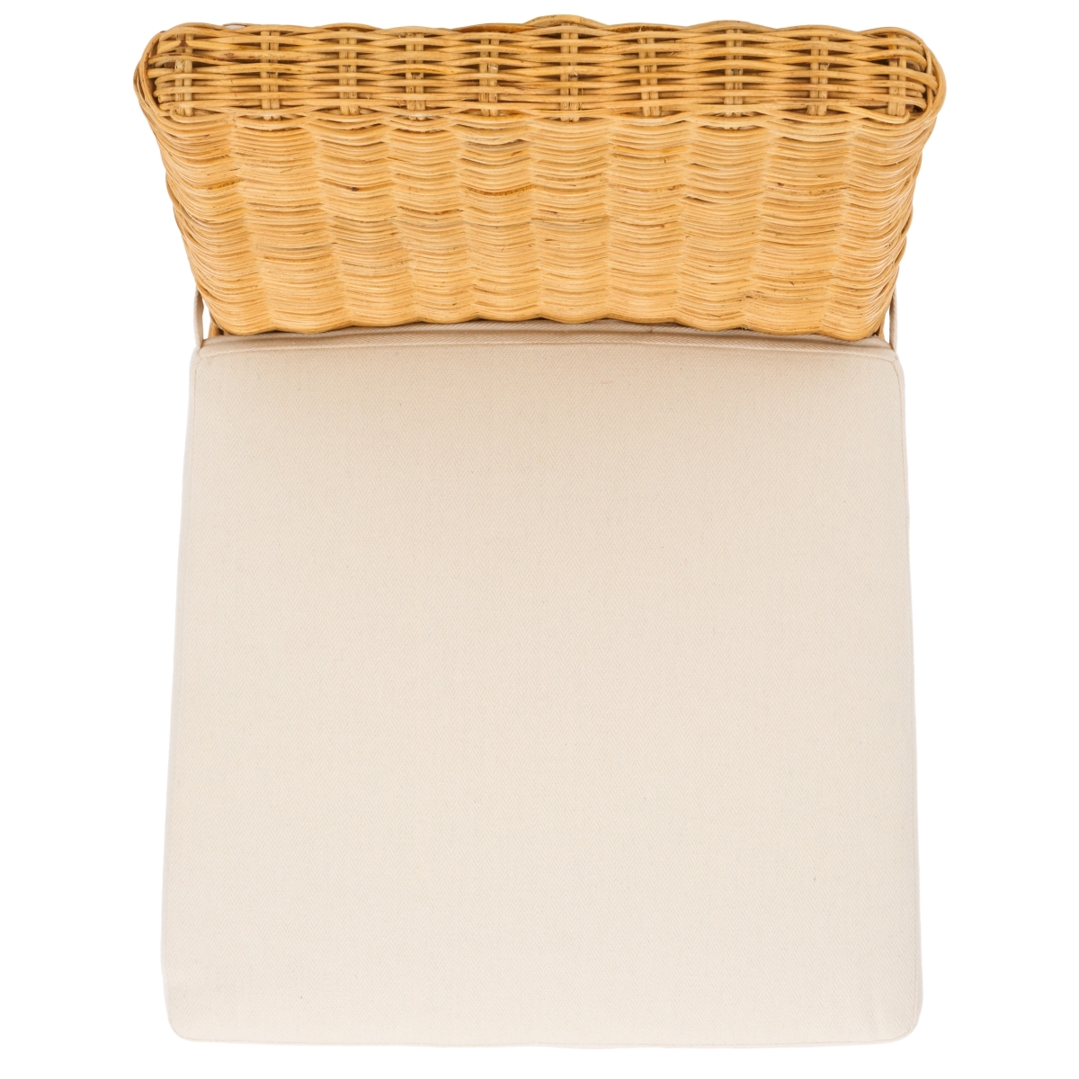 Sanibel Side Chair W/ Cushion - White / Natural - Safavieh - Image 4