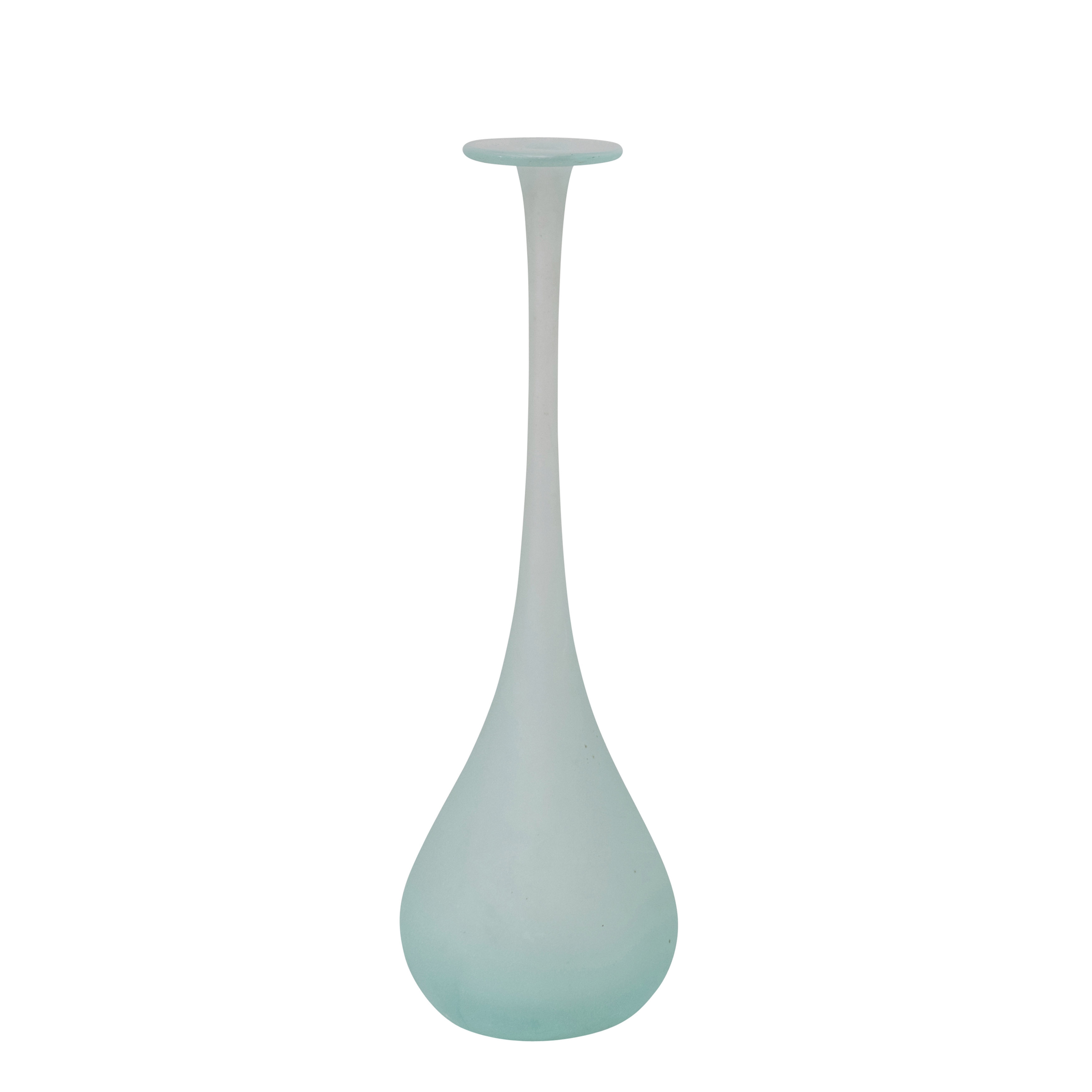  Hand Blown Frosted Glass Vase - Image 0