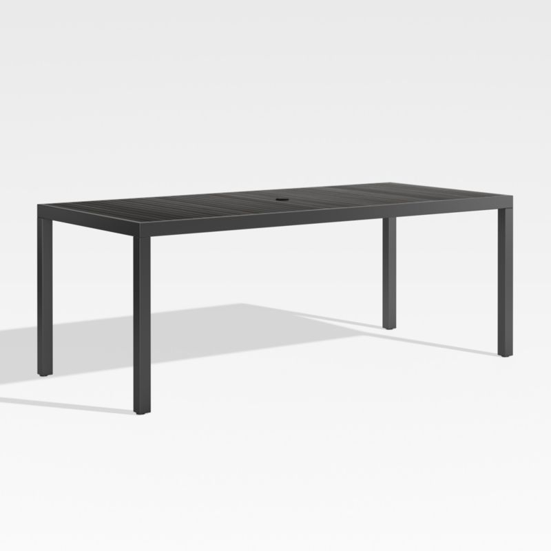 Alfresco 78" Black Rectangular Outdoor Dining Table - Image 2