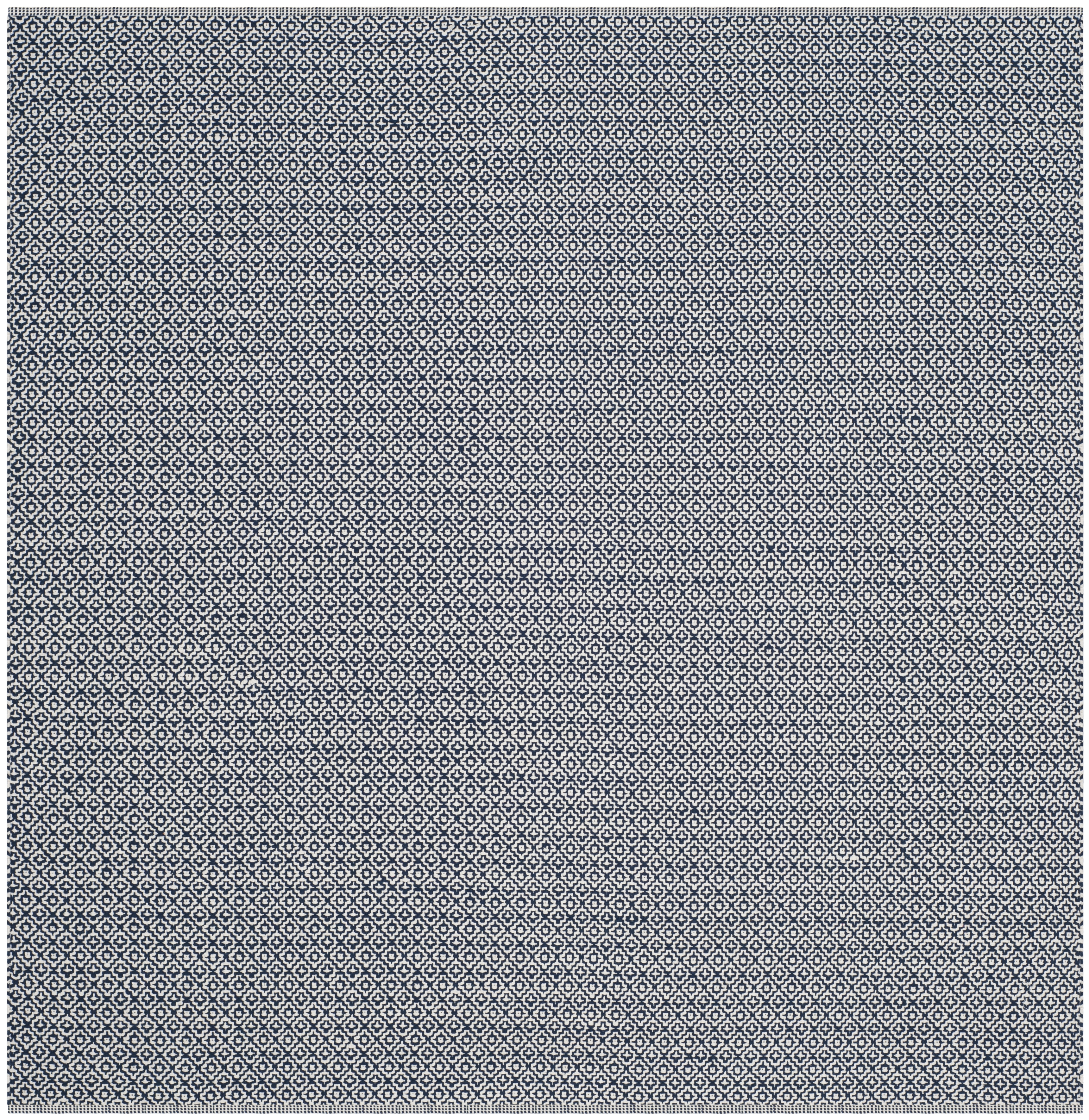 Arlo Home Hand Woven Area Rug, MTK717H, Ivory/Navy,  6' X 6' Square - Image 0