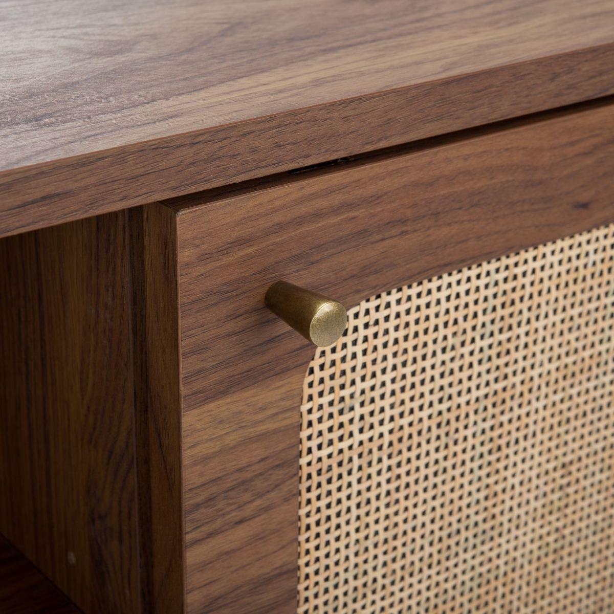 Claude 2 Door 2 Shelf Media Stand - Walnut / Natural - Safavieh - Image 3