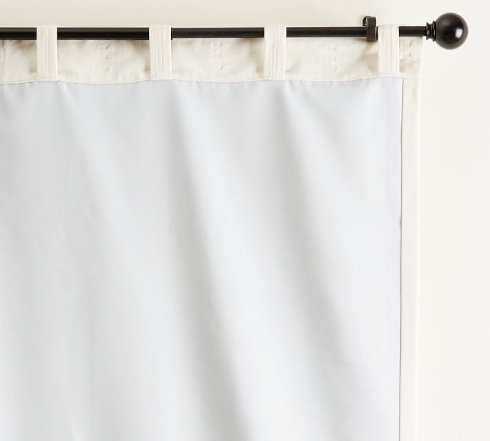 Velvet Twill Rod Pocket Blackout Curtain, Ivory, 50" x 84" - Image 3
