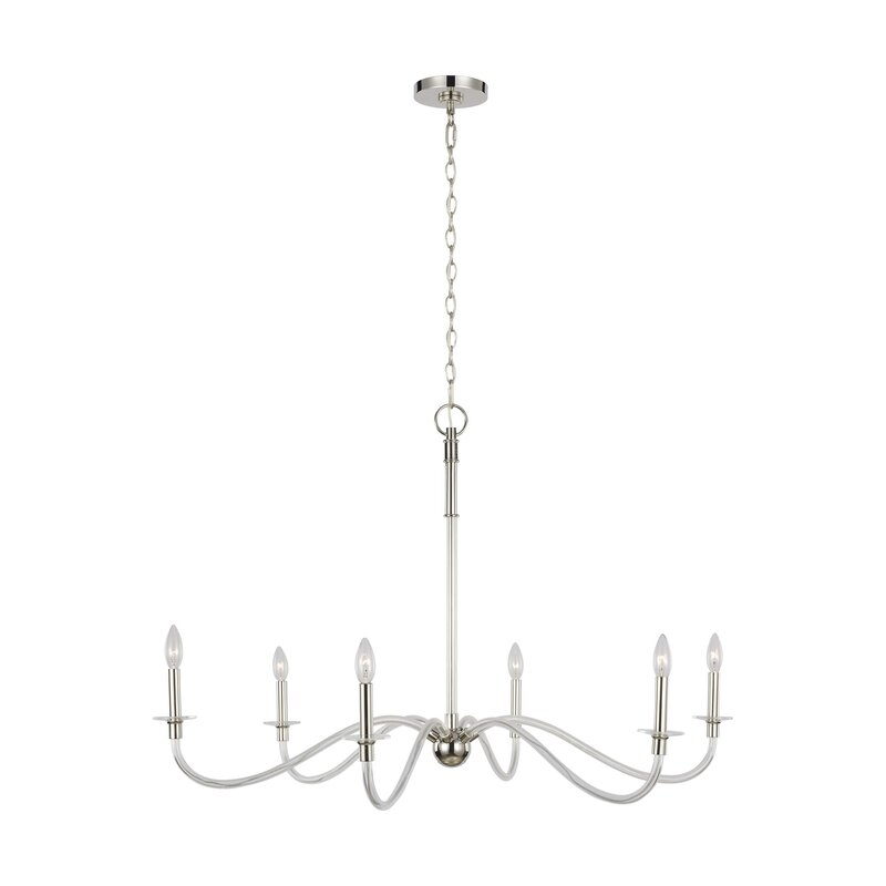 Visual Comfort Studio Hanover 6 - Light Candle Style Classic Chandelier by Chapman & Myers - Image 0