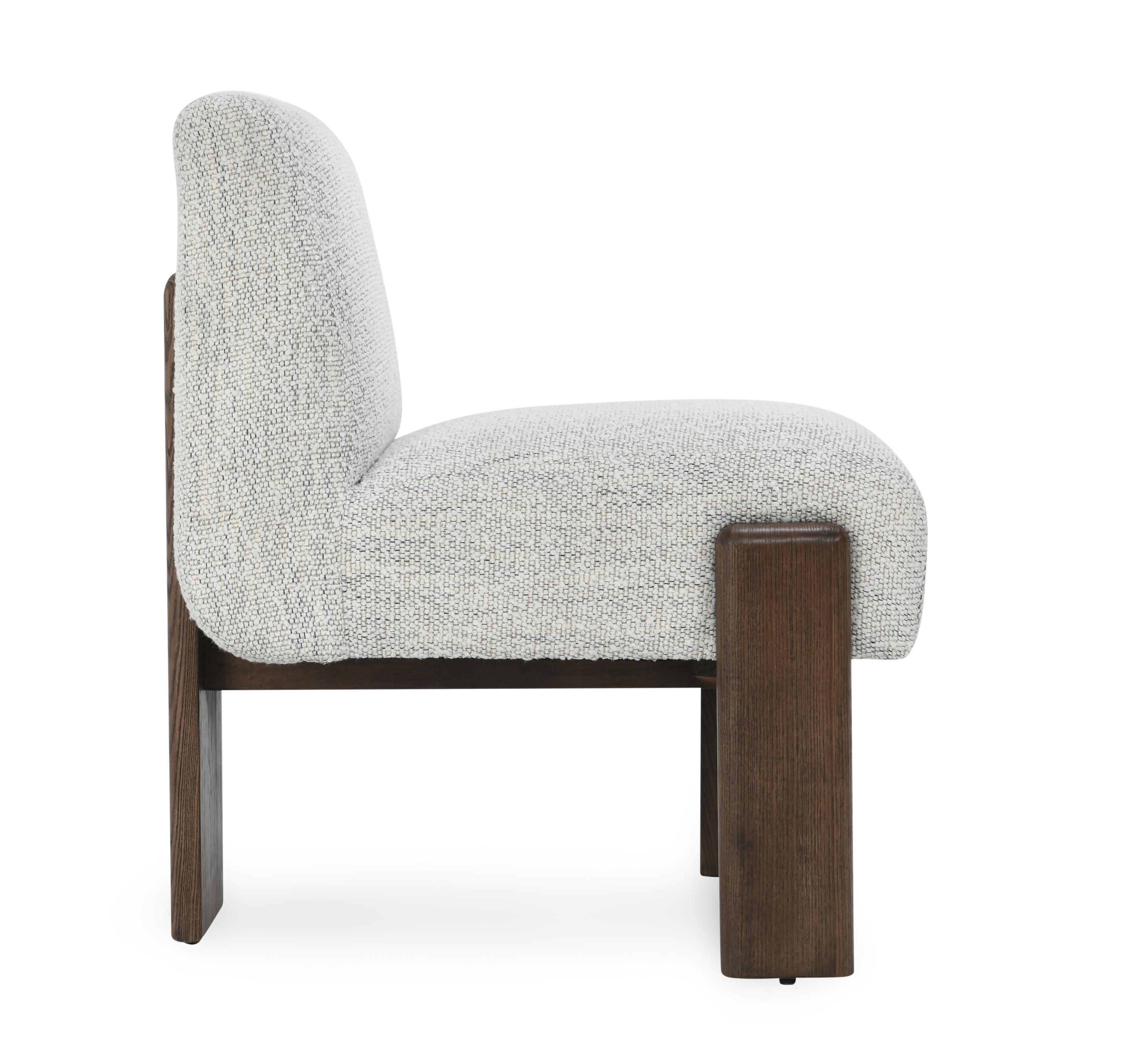 Chelsea Upholstered/Wood Dining Chair Pixel Ivory - Image 2