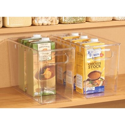 Rebrilliant Plastic Kitchen Storage Organizer Bin With Handles, 8 Pack - Clear - Image 0