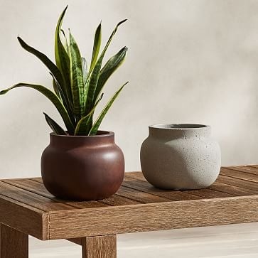 Ronan Outdoor Planter, Tabletop Small, Frost Gray - Image 2