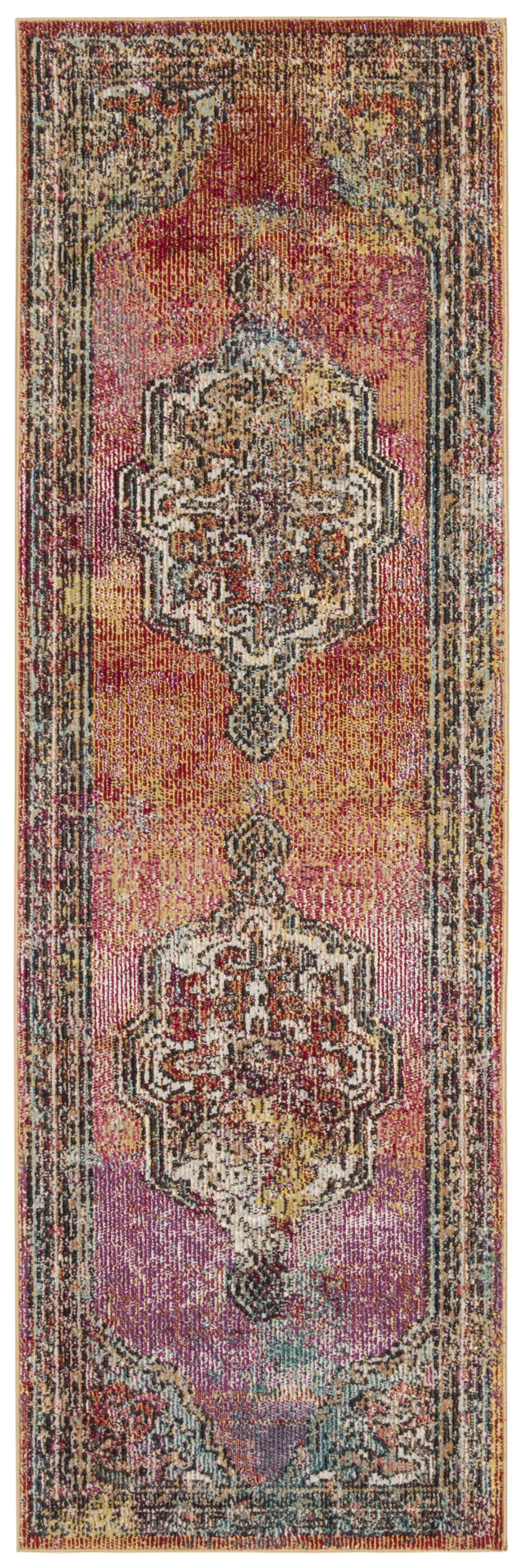 Arlo Home Woven Area Rug, CRS502A, Orange/Light Blue,  2' 2" X 5' - Image 0