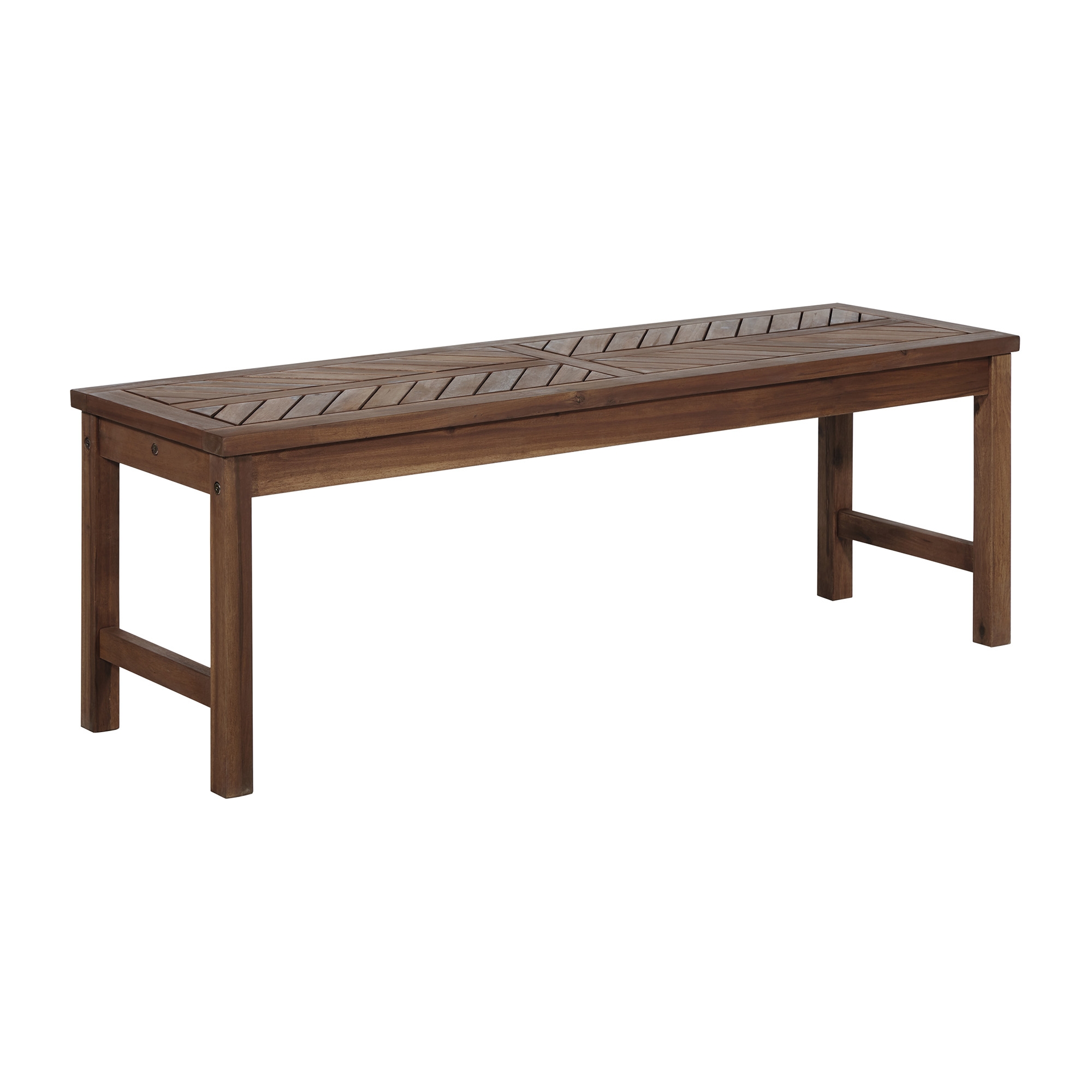 Vincent 53" Modern Patio Dining Bench - Dark Brown - Image 0