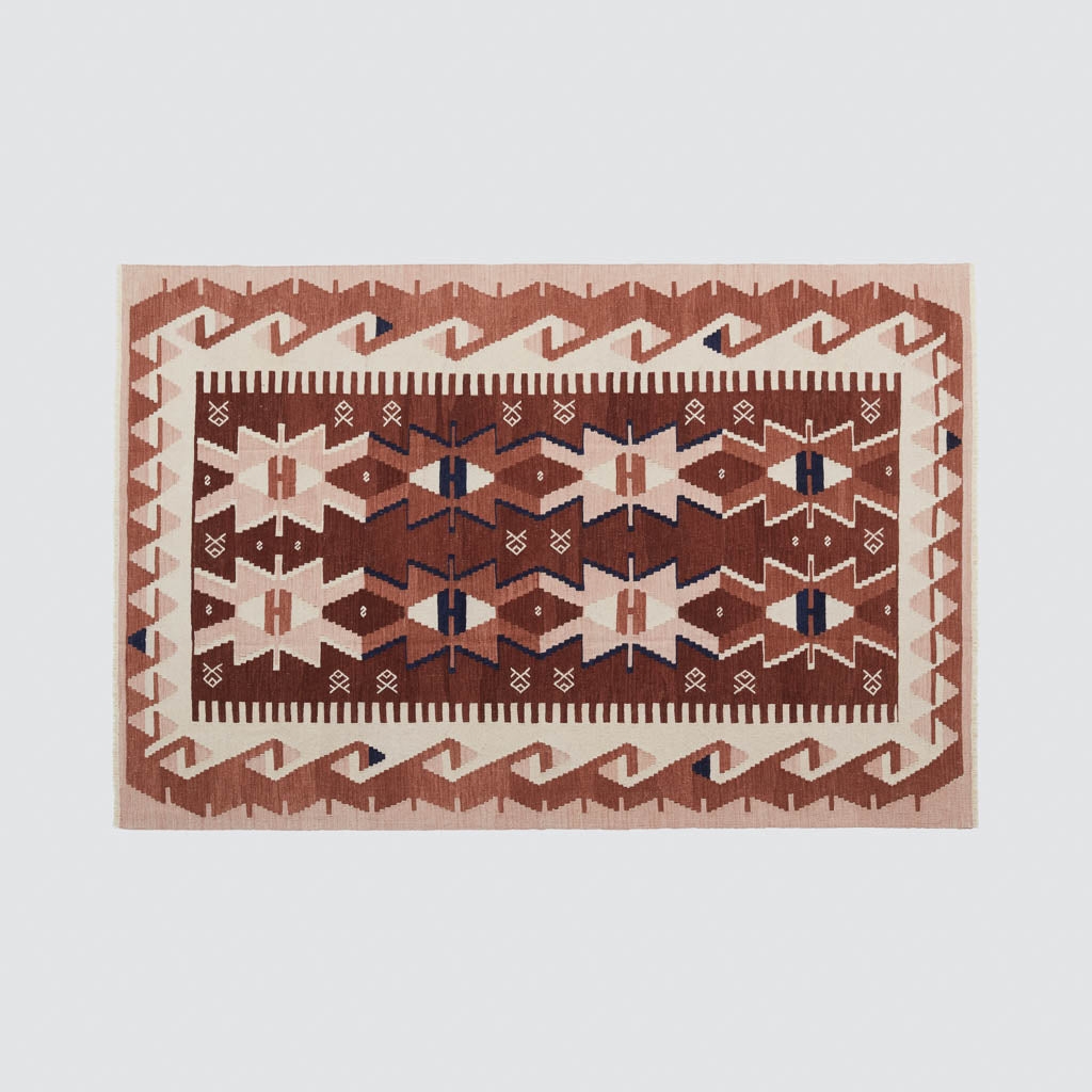 The Citizenry Yürek Handwoven Kilim Area Rug | 5' x 8' | Red - Image 4
