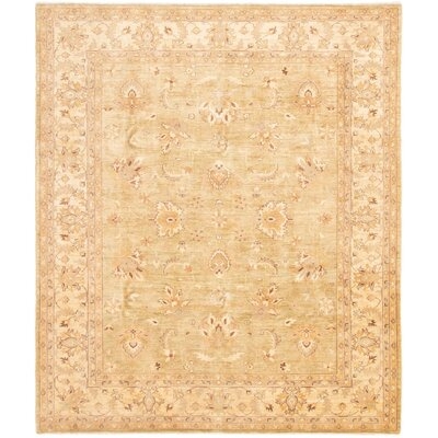 One-of-a-Kind Hand-Knotted New Age 8'4" x 9'10" Wool Area Rug in Brown - Image 0