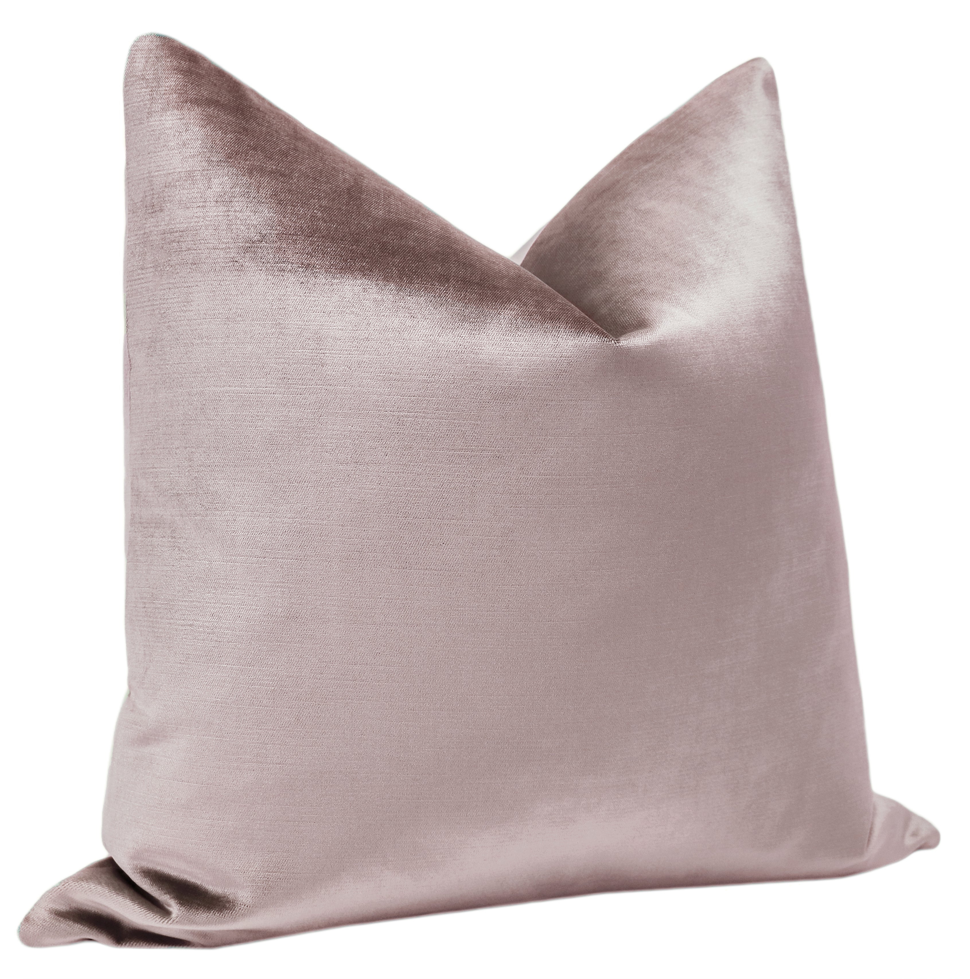 FAUX SILK VELVET // SMOKEY LAVENDER - 20" X 26" STANDARD SHAM - Image 1