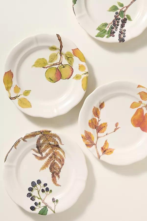 Harvest Stoneware Portuguese Dessert Plates, Set of 4 - Image 0