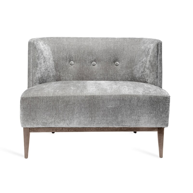 Interlude Chloe Lounge Chair Upholstery Color: Granite - Image 0