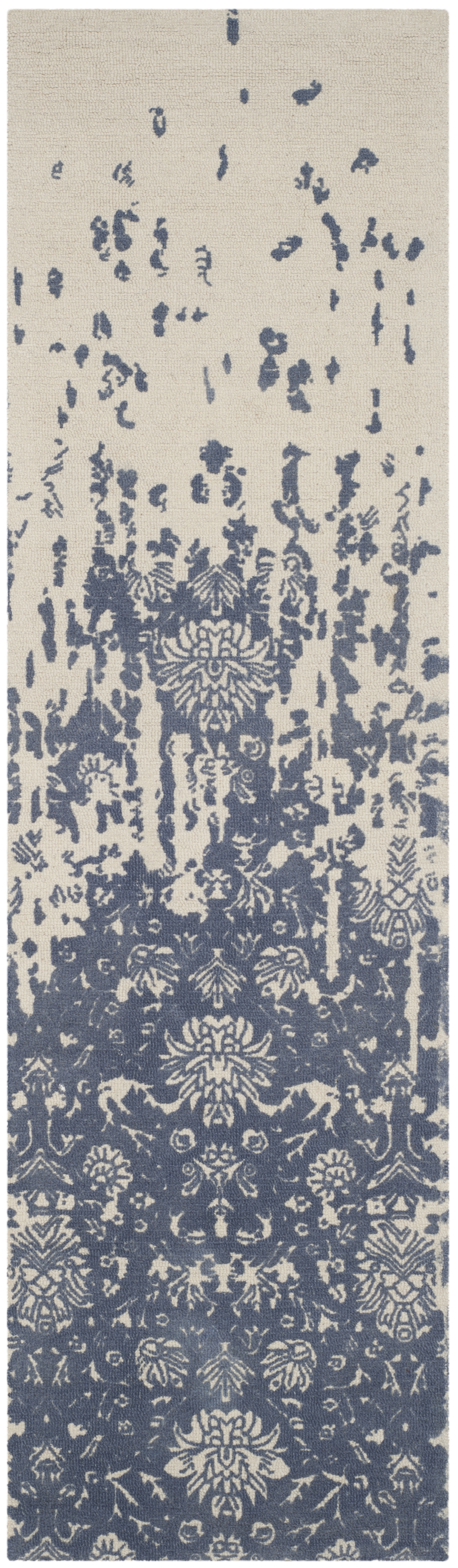 Arlo Home Hand Tufted Area Rug, RVT104A, Ivory/Blue,  2' 3" X 8' - Image 0