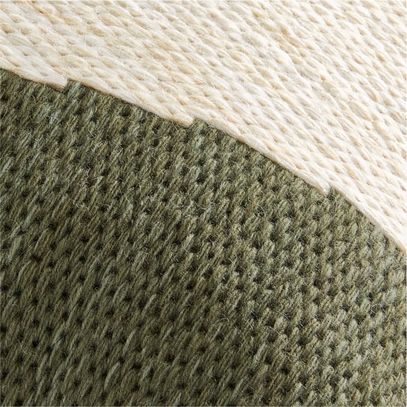 Corby 22"x15" Geometric Desert Green Kilim Pillow with Down-Alternative Insert - Image 1