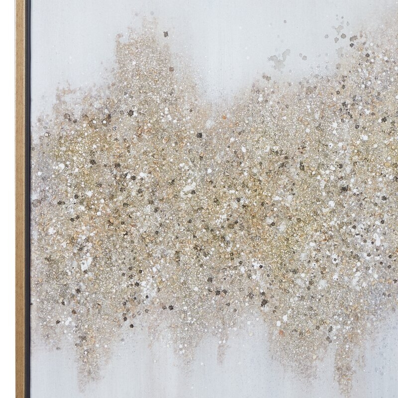 Gold & Gray Abstract Textured Canvas Wall Art, Gold, 30" x 40" - Image 2