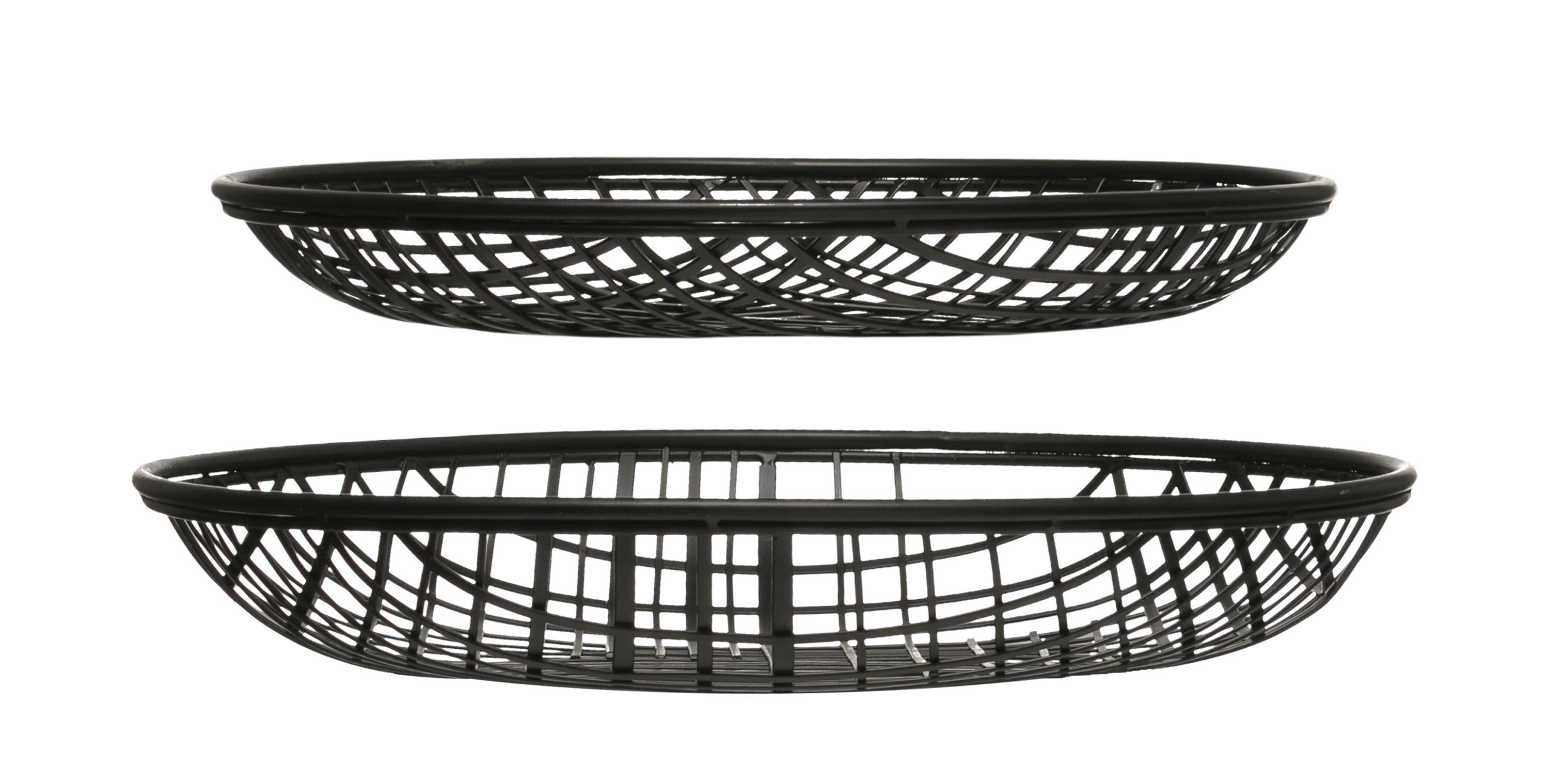 14" & 16" Round Decorative Metal Wire Baskets (Set of 2 Sizes) - Image 0