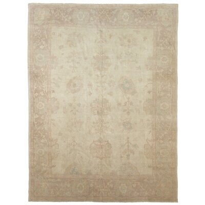 One-of-a-Kind Maceus Hand-Knotted 1980s Anatolian Beige 8'10" x 12' Wool Area Rug - Image 0