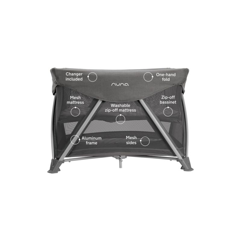 Nuna ® SENA aire ® Granite Grey Playard, Travel Crib and Changing Table - Image 4