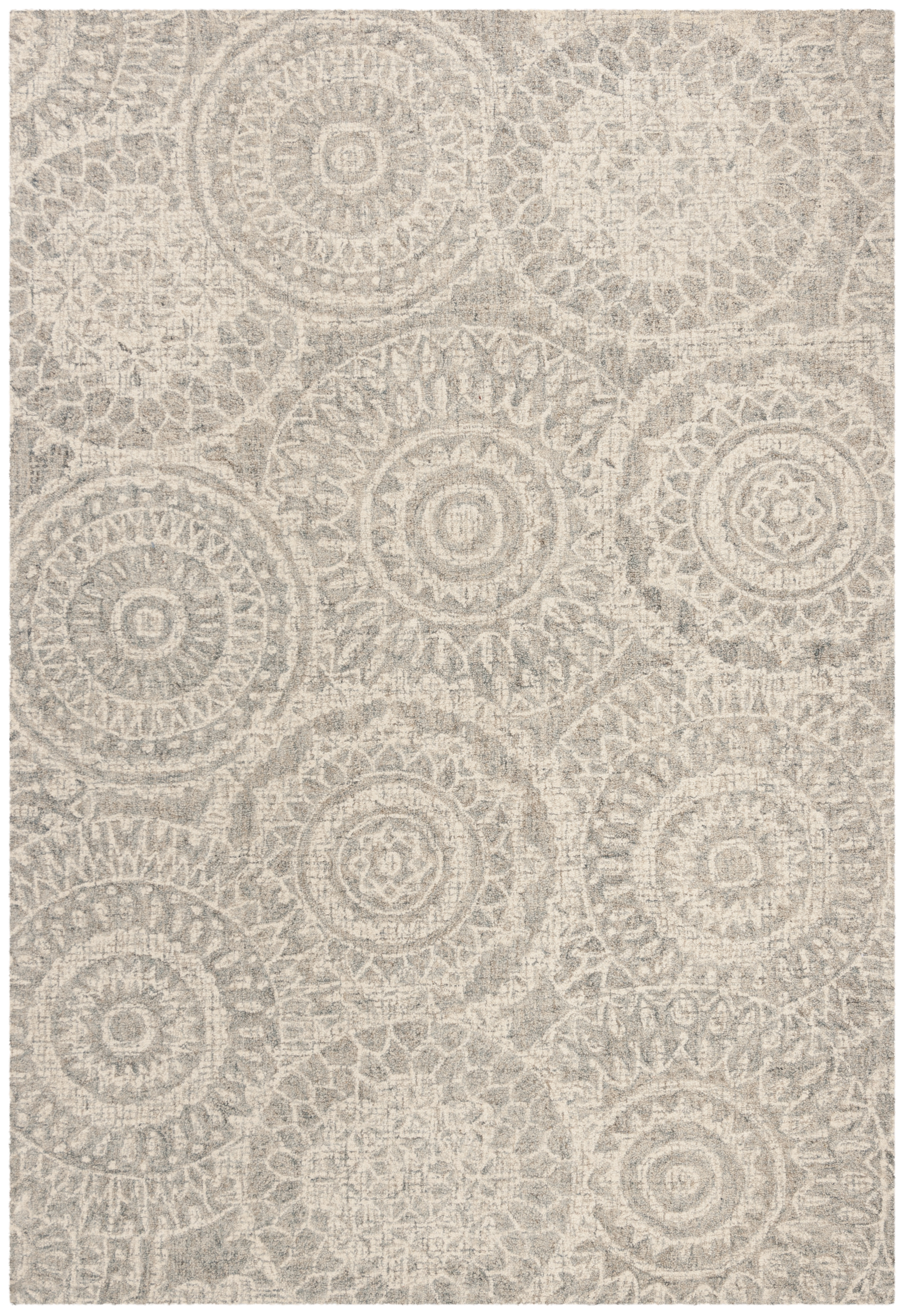 Arlo Home Hand Tufted Area Rug, ABT205B, Ivory/Grey,  8' X 10' - Image 0