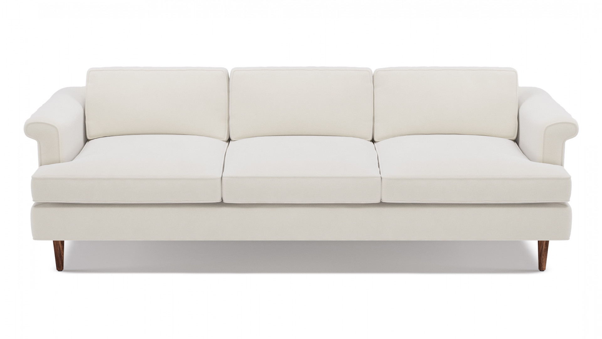 Mid-Century Sofa | White Velvet - Image 0